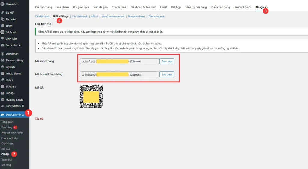 Tạo Rest API Key